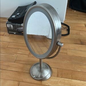 Target Silver Vanity Mirror with Swivel Design